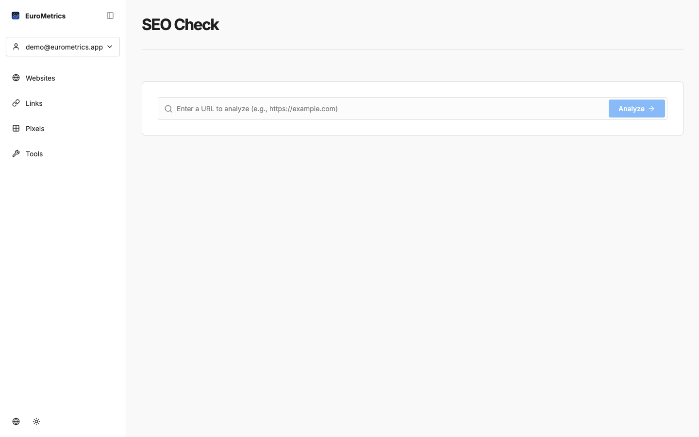 WebMetrics Screenshot