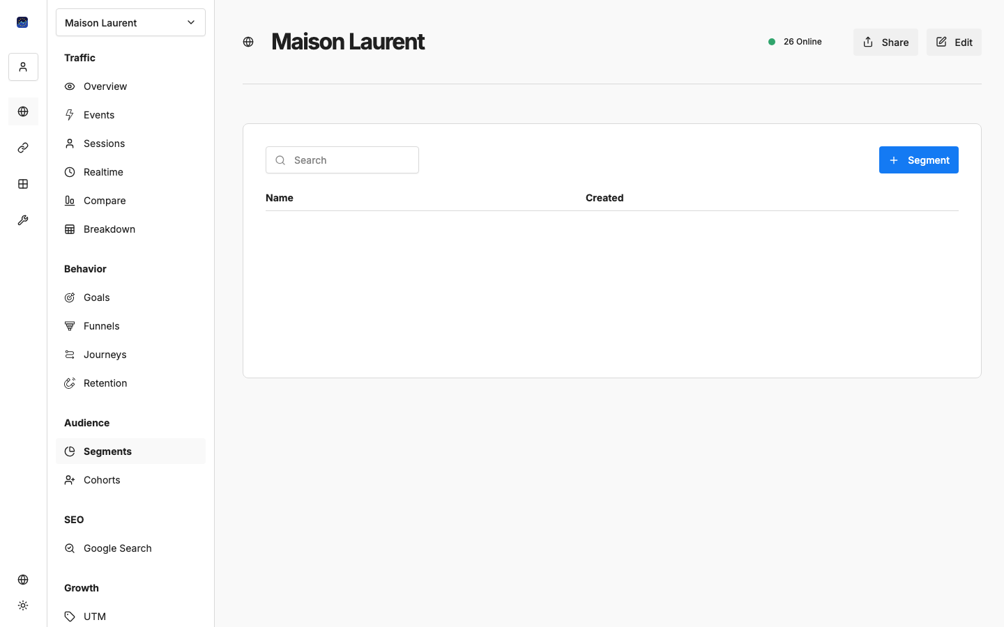 WebMetrics Screenshot