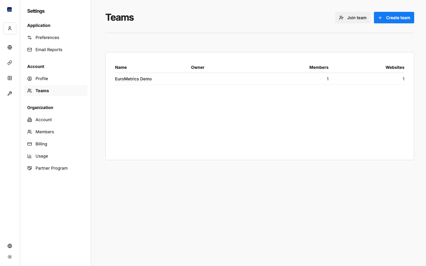 WebMetrics Screenshot